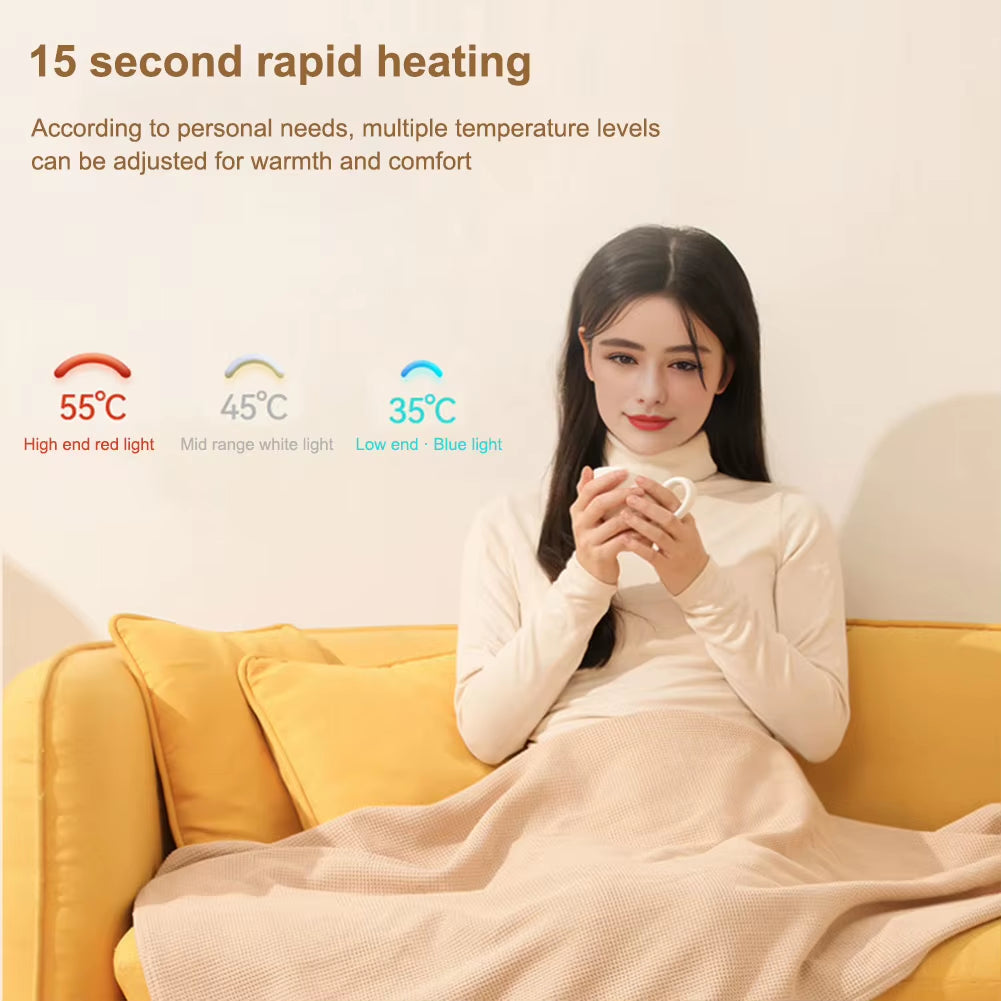 USB Heated Wearable Blanket Shawl with 3 Heat Levels