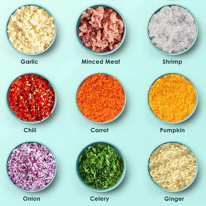 Electric Garlic Chopper 250ML Mini Portable Vegetable Chopper, Wireless Food Processor Garlic Mincer for Onion Ginger Chili