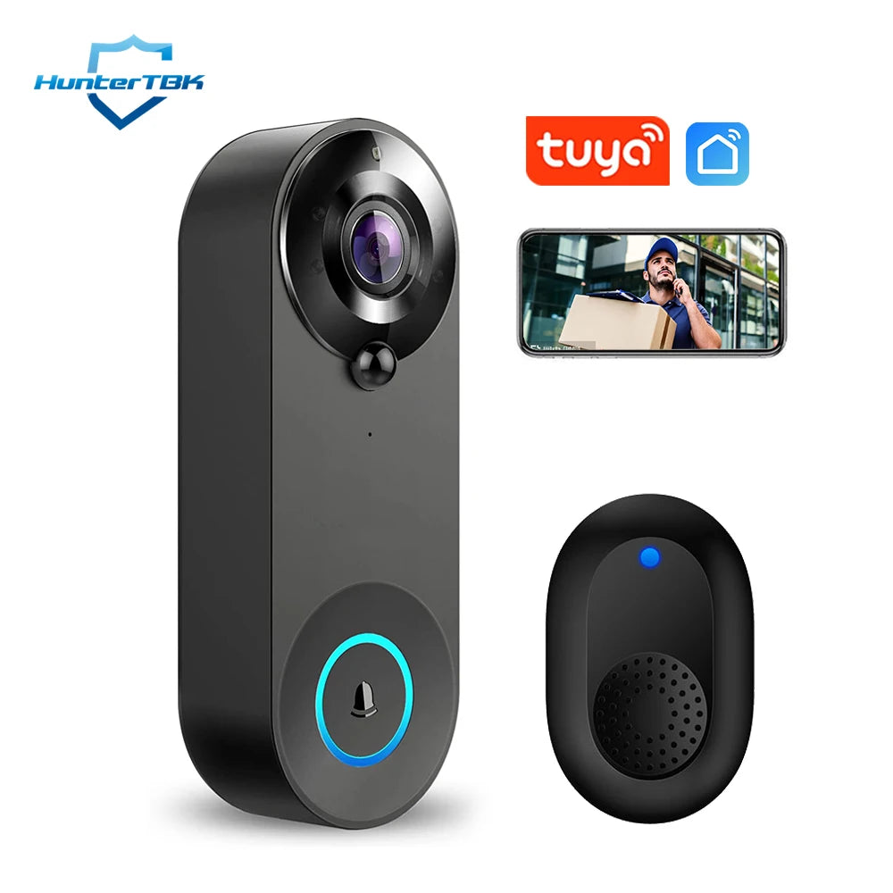 Wireless Video Doorbell Camera with Intercom & Night Vision