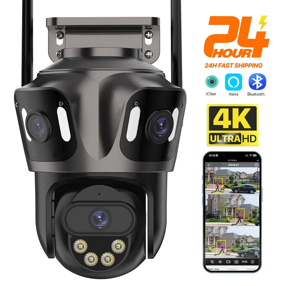 4K Dual Lens Outdoor WiFi Security Camera