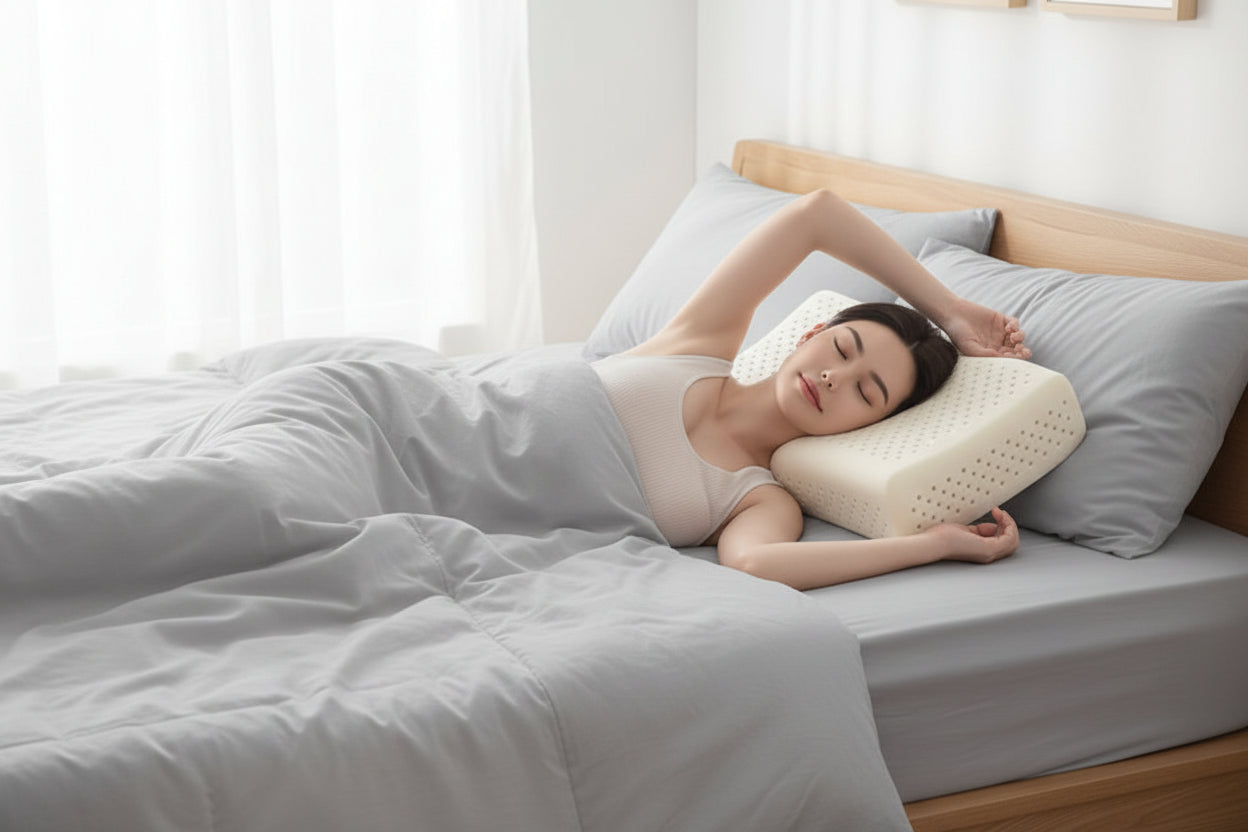 Revolutionize Your Sleep with the Natural Latex Cervical Pillow - The Ultimate Memory Foam Solution for Comfort and Support