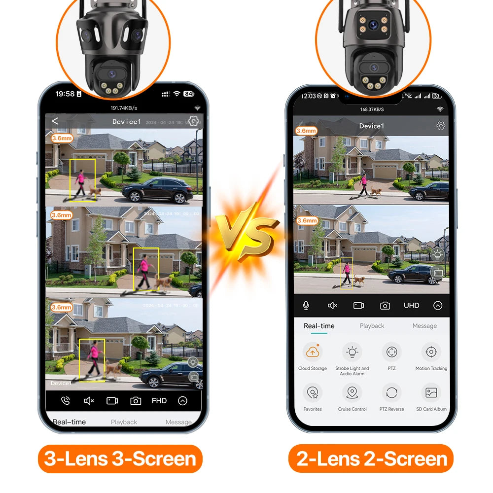 4K Dual Lens Outdoor WiFi Security Camera