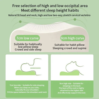 Revolutionize Your Sleep with the Natural Latex Cervical Pillow - The Ultimate Memory Foam Solution for Comfort and Support