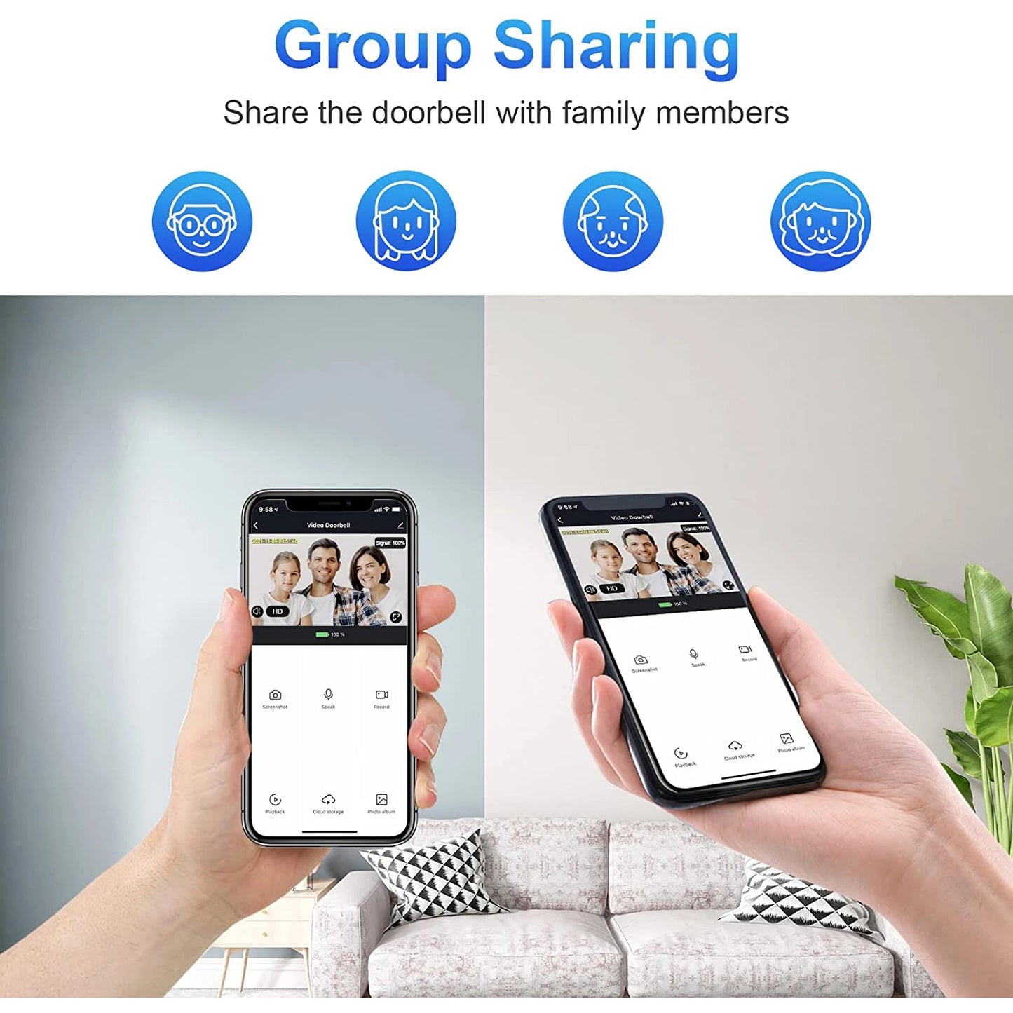 Wireless Video Doorbell Camera with Intercom & Night Vision