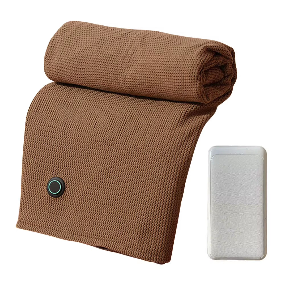 USB Heated Wearable Blanket Shawl with 3 Heat Levels