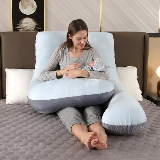 Full-Body Support Pillow – Pregnancy, Nursing & Relaxation Cushion