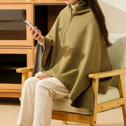 USB Heated Wearable Blanket Shawl with 3 Heat Levels