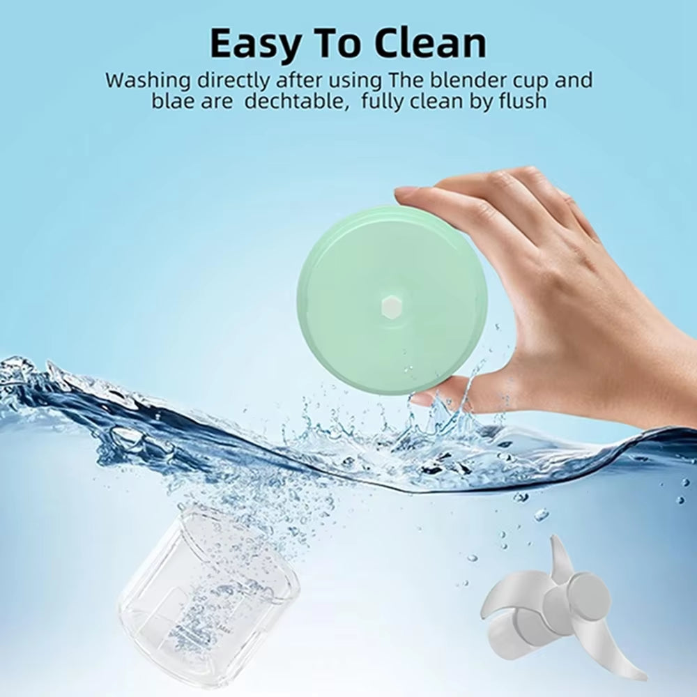 Electric Garlic Chopper 250ML Mini Portable Vegetable Chopper, Wireless Food Processor Garlic Mincer for Onion Ginger Chili