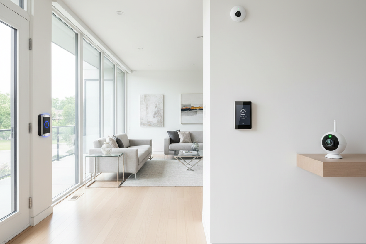 security products in use on a light room that is well lit